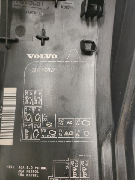 Volvo / S60 / Крышка блока предохранителей