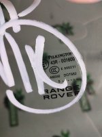 Land Rover / Range Rover Sport / Стекло двери